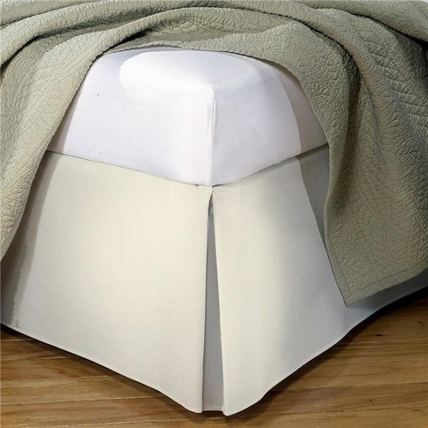 Fresh Ideas Fresh Ideas FRE20114IVOR05 Poplin Tailored Bed Skirt  Ivory - Cal King FRE20114IVOR05